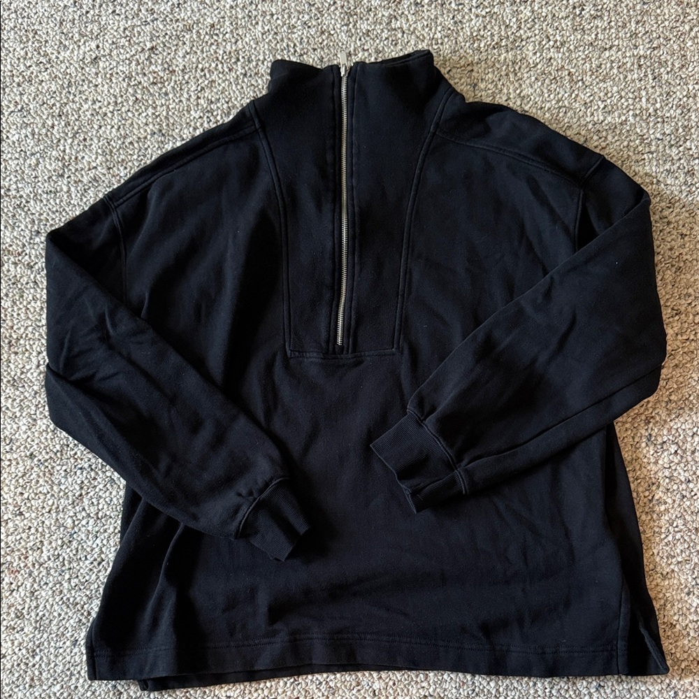 Old Navy Women’s Black 1/4 Zip-Up Sweatshirt